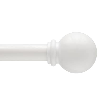 Kenney Mfg Kenney Chelsea 5/8" Standard Decorative Window Curtain Rod, 48-86", White KN71703V1